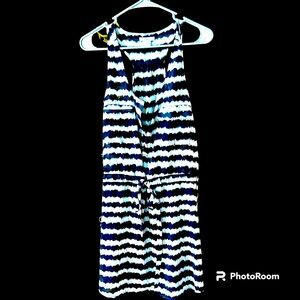 Bar III Sleeveless Shorts Romper Draw String Tie Medium